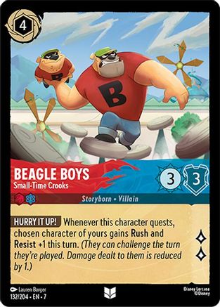 Lorcana - Beagle Boys (Small - Time Crooks) - 132/204 - Uncommon - Archazia's Island - Top CollectiblesCollectible CardsLorcana