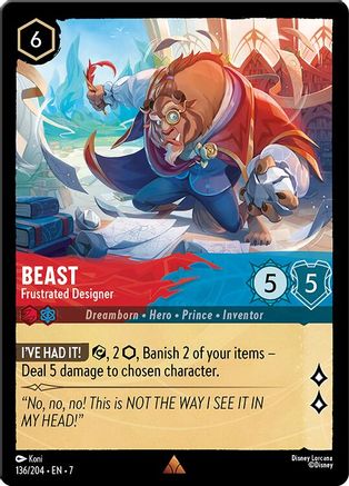 Lorcana - Beast (Frustrated Designer) - 136/204 - Rare - Archazia&