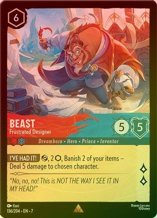 Lorcana - Beast (Frustrated Designer) - 136/204 - Rare (Foil) - Archazia's Island - Top CollectiblesCollectible CardsLorcana