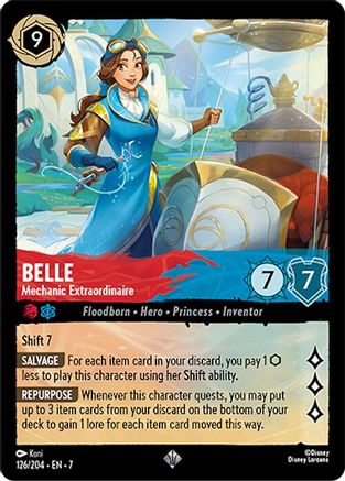 Lorcana - Belle (Mechanic Extraordinaire) - 126/204 - Super Rare - Archazia's Island - Top CollectiblesCollectible CardsLorcana