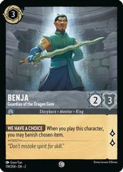 Lorcana - Benja (Guardian of the Dragon Gem) - 174/204 - Common - Rise of the Floodborn - Top CollectiblesCollectible CardsLorcana