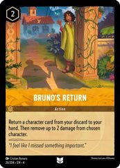 Lorcana - Bruno's Return - 26/204 - Uncommon - Ursula's Return - Top CollectiblesCollectible CardsLorcana