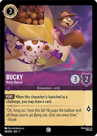 Lorcana - Bucky (Nutty Rascal) - 60/204 - Common - Archazia's Island - Top CollectiblesCollectible CardsLorcana