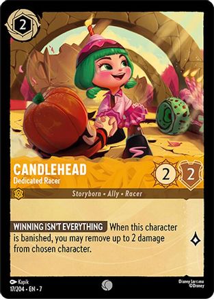 Lorcana - Candlehead (Dedicated Racer) - 17/204 - Common - Archazia's Island - Top CollectiblesCollectible CardsLorcana