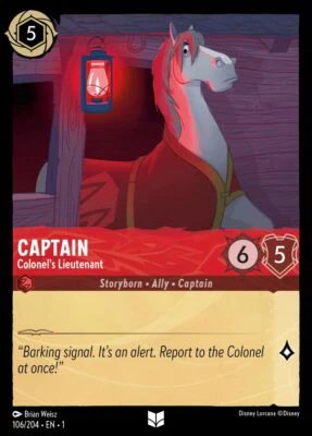 Lorcana - Captain (Colonel's Lieutenant) - 106/204 - Uncommon - The First Chapter - Top CollectiblesCollectible CardsLorcana