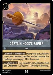 Lorcana - Captain Hook's Rapier - 199/204 - Uncommon - Into the Inklands - Top CollectiblesCollectible CardsLorcana