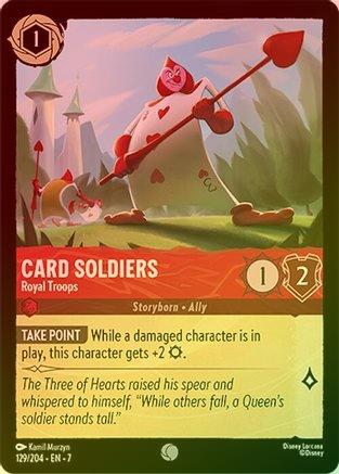 Lorcana - Card Soldiers (Royal Troops) - 129/204 - Common (Foil) - Archazia's Island - Top CollectiblesCollectible CardsLorcana