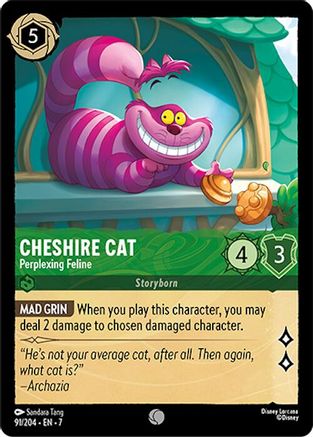 Lorcana - Cheshire Cat (Perplexing Feline) - 91/204 - Common - Archazia's Island - Top CollectiblesCollectible CardsLorcana