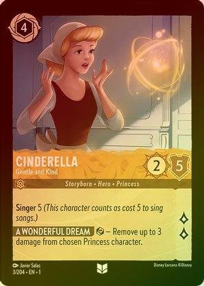 Lorcana - Cinderella (Gentle and Kind) - 3/204 - Uncommon (Foil) - The First Chapter (Copy) - Top CollectiblesCollectible CardsLorcana