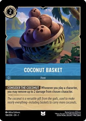 Lorcana - Coconut Basket - 166/204 - Uncommon - The First Chapter - Top CollectiblesCollectible CardsLorcana