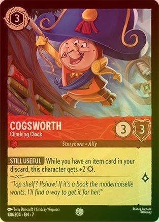 Lorcana - Cogsworth (Climbing Clock) - 130/204 - Common (Foil) - Archazia's Island - Top CollectiblesCollectible CardsLorcana