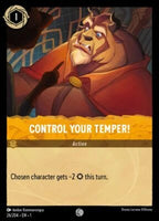 Lorcana - Control Your Temper! - 26/204 - Common - The First Chapter - Top CollectiblesCollectible CardsLorcana