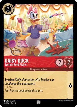 Lorcana - Daisy Duck (Spotless Food - Fighter) - 111/204 - Common - Shimmering Skies - Top CollectiblesCollectible CardsLorcana