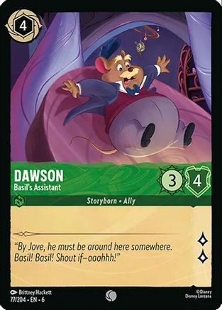 Lorcana - Dawson (Basil's Assistant) - 77/204 - Common - Azurite Sea - Top CollectiblesCollectible CardsLorcana