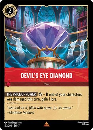 Lorcana - Devil's Eye Diamond - 152/204 - Rare - Archazia's Island - Top CollectiblesCollectible CardsLorcana