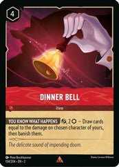 Lorcana - Dinner Bell - 134/204 - Rare - Rise of the Floodborn - Top CollectiblesCollectible CardsLorcana