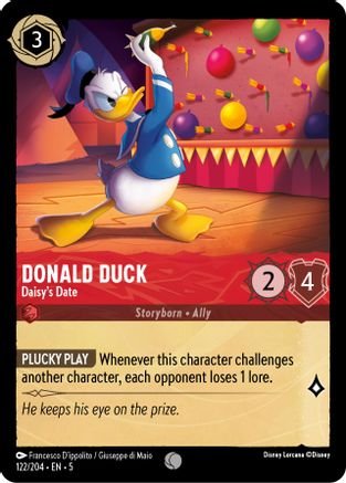 Lorcana - Donald Duck (Daisy's Date) - 122/204 - Common - Shimmering Skies - Top CollectiblesCollectible CardsLorcana