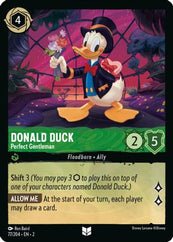 Lorcana - Donald Duck (Perfect Gentleman) - 77/204 - Uncommon - Rise of the Floodborn - Top CollectiblesCollectible CardsLorcana