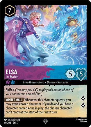 Lorcana - Elsa (Ice Maker) - 69/204 - Super Rare - Archazia's Island - Top CollectiblesCollectible CardsLorcana