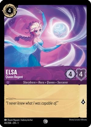 Lorcana - Elsa (Queen Regent) - 40/204 - Common - The First Chapter Top Collectibles Lorcana - Elsa (Queen Regent) - 40/204 - Common - The First Chapter Top Collectibles