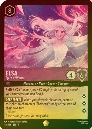 Lorcana - Elsa (Spirit of Winter) - 43/204 - Legendary (Foil) - Fabled - Top CollectiblesCollectible CardsLorcana