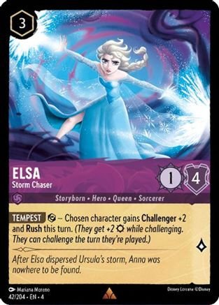 Lorcana - Elsa (Storm Chaser) - 42/204 - Rare - Ursula's Return - Top CollectiblesCollectible CardsLorcana