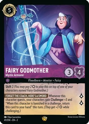 Lorcana - Fairy Godmother (Mystic Armorer) - 41/204 - Legendary - Rise of the Floodborn - Top CollectiblesCollectible CardsLorcana