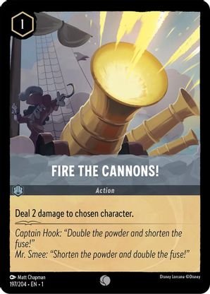 Lorcana - Fire the Cannons! - 197/204 - Common - The First Chapter - Top CollectiblesCollectible CardsLorcana