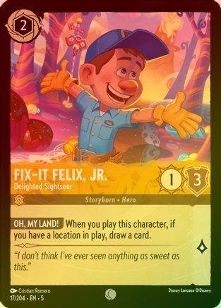 Lorcana - Fix - It Felix, Jr. (Delighted Sightseer) - 17/204 - Common (Foil) - Shimmering Skies - Top CollectiblesCollectible CardsLorcana