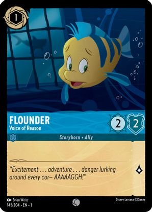 Lorcana - Flounder (Voice of Reason) - 145/204 - Common - The First Chapter - Top CollectiblesCollectible CardsLorcana