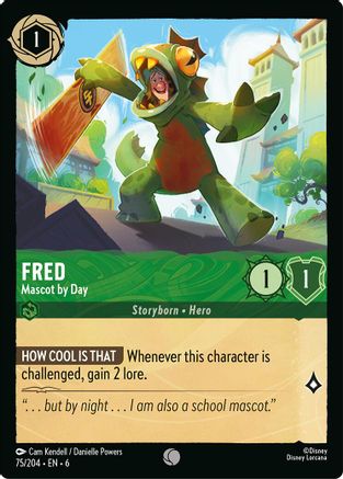 Lorcana - Fred (Mascot by Day) - 75/204 - Common - Azurite Sea - Top CollectiblesCollectible CardsLorcana