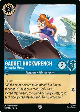 Lorcana - Gadget Hackwrench (Perceptive Mouse) - 151/204 - Common - Azurite Sea - Top CollectiblesCollectible CardsLorcana