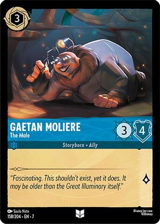 Lorcana - Gaetan Moliere (The Mole) - 158/204 - Uncommon - Archazia's Island - Top CollectiblesCollectible CardsLorcana