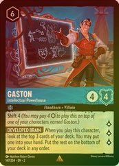 Lorcana - Gaston (Intellectual Powerhouse) - 147/204 - Rare (Foil) - Rise of the Floodborn - Top CollectiblesCollectible CardsLorcana