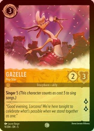 Lorcana - Gazelle (Pop Star) - 11/204 - Common (Foil) - Shimmering Skies - Top CollectiblesCollectible CardsLorcana