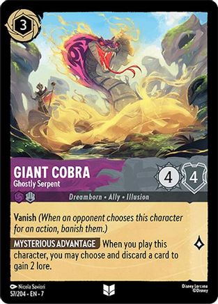 Lorcana - Giant Cobra (Ghostly Serpent) - 57/204 - Uncommon - Archazia&