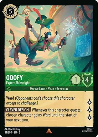 Lorcana - Goofy (Expert Shipwright) - 89/204 - Rare - Azurite Sea - Top CollectiblesCollectible CardsLorcana