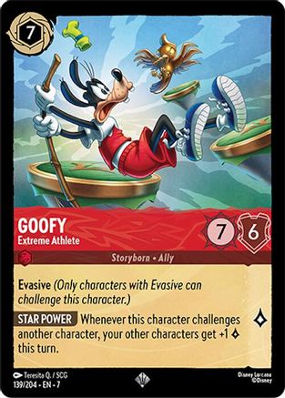 Lorcana - Goofy (Extreme Athlete) - 139/204 - Super Rare - Archazia's Island - Top CollectiblesCollectible CardsLorcana