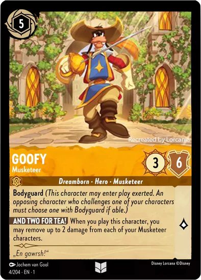 Lorcana - Goofy (Musketeer) - 4/204 - Uncommon - The First Chapter - Top CollectiblesCollectible CardsLorcana