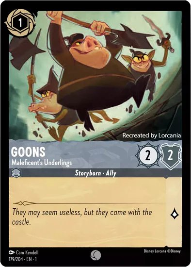 Lorcana - Goons (Maleficent's Underlings) - 179/204 - Common - The First Chapter - Top CollectiblesCollectible CardsLorcana