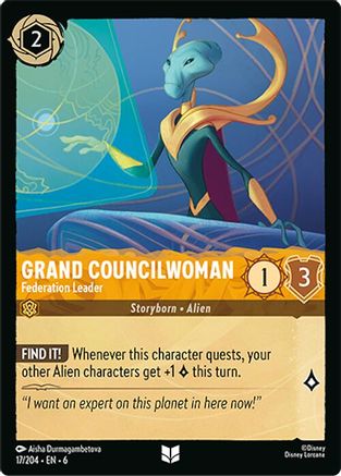 Lorcana - Grand Councilwoman (Federation Leader) - 17/204 - Uncommon - Azurite Sea - Top CollectiblesCollectible CardsLorcana
