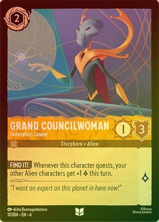 Lorcana - Grand Councilwoman (Federation Leader) - 17/204 - Uncommon (Foil) - Azurite Sea - Top CollectiblesCollectible CardsLorcana