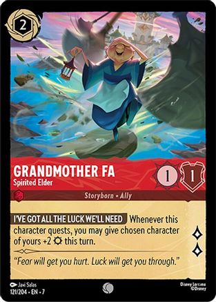 Lorcana - Grandmother Fa (Spirited Elder) - 121/204 - Common - Archazia's Island - Top CollectiblesCollectible CardsLorcana