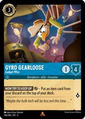 Lorcana - Gyro Gearloose (Gadget Whiz) - 144//204 - Rare - Into the Inklands - Top CollectiblesCollectible CardsLorcana