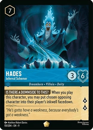 Lorcana - Hades (Infernal Schemer) - 151/204 - Legendary - Fabled - Top CollectiblesCollectible CardsLorcana