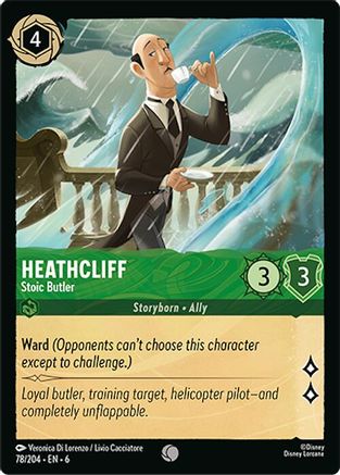 Lorcana - Heathcliff (Stoic Butler) - 78/204 - Common - Azurite Sea - Top CollectiblesCollectible CardsLorcana