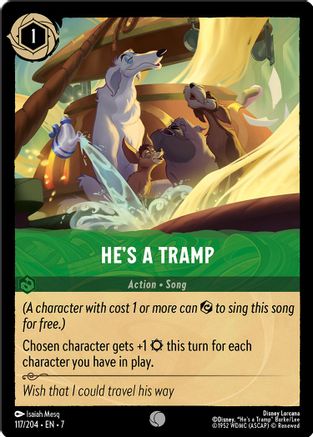 Lorcana - He's a Tramp - 117/204 - Common - Archazia's Island - Top CollectiblesCollectible CardsLorcana