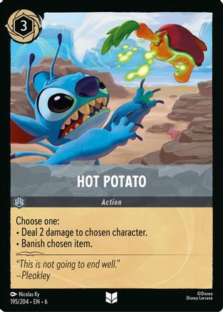 Lorcana - Hot Potato - 195/204 - Uncommon - Azurite Sea - Top CollectiblesCollectible CardsLorcana