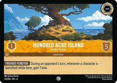 Lorcana - Hundred Acre Island - 34/204 - Common - Azurite Sea - Top CollectiblesCollectible CardsLorcana