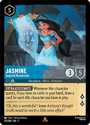 Lorcana - Jasmine (Inspired Researcher) - 173/204 - Rare - Archazia's Island - Top CollectiblesCollectible CardsLorcana